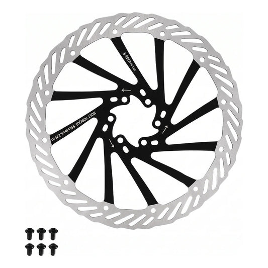 Disco Rotor De Freno Hidraulico 6 Pernos Ozono 203mm Silver-black