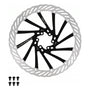 Disco Rotor De Freno Hidraulico 6 Pernos Ozono 203mm Silver-black