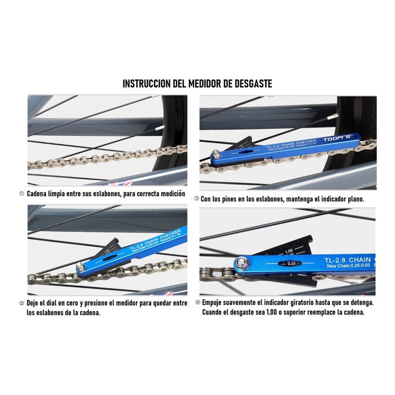 Indicador Medidor Profesional De Desgaste Cadena Bicicleta Mi tienda-Repuesto-de-bicicleta