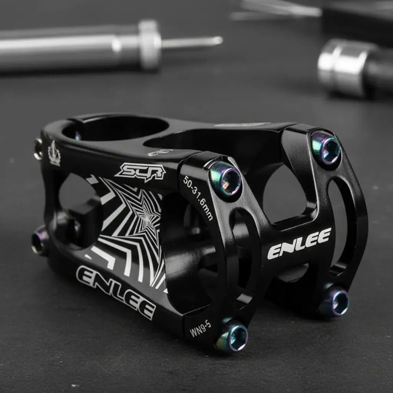 Tee Potencia Enlee Cnc 50mm 31.8mm Mtb Enduro Dh Negro 5 Cm