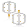 Pedales Bicicleta Sixsixone 661 Aluminio Con Pines Mtb - Plateado
