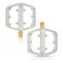 Pedales Bicicleta Sixsixone 661 Aluminio Con Pines Mtb - Plateado
