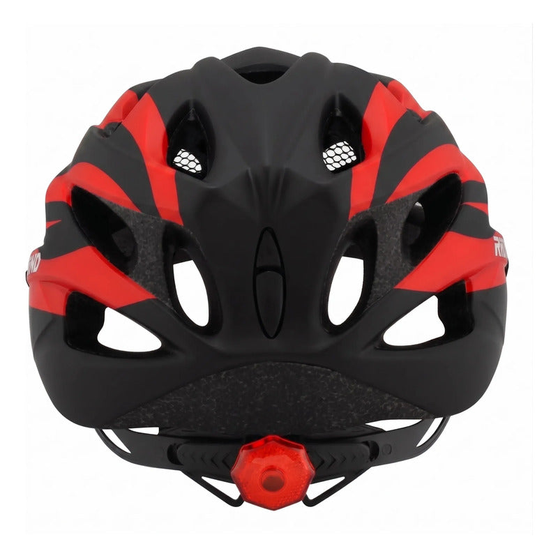 Casco De Bicicleta Certificado Rideland Fungo Mtb Ruta Negro Rojo S/m (54-58cm)