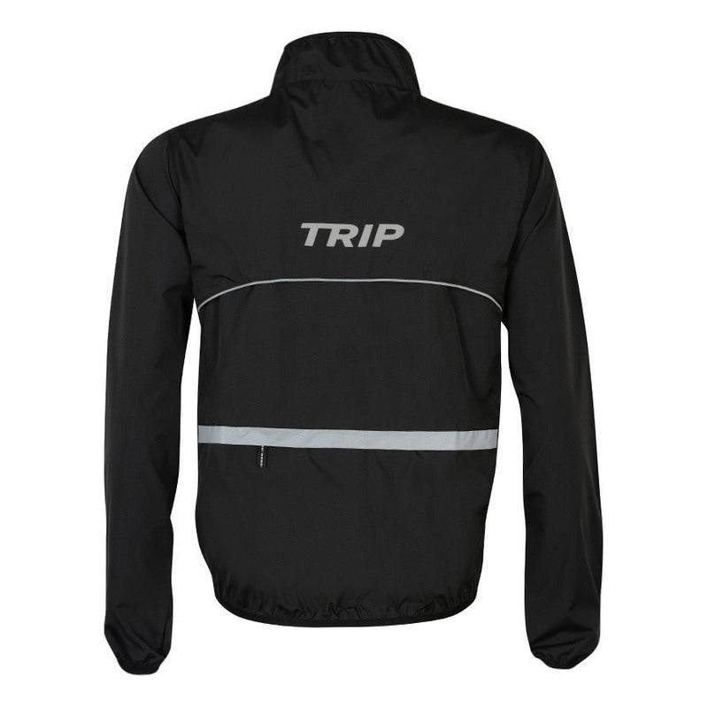 Cortaviento Reflectante Ciclismo Bicicleta Trip Unisex Negro