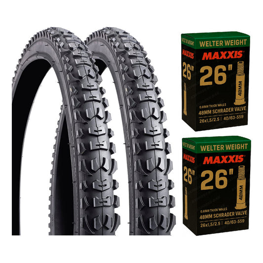Pack 2 Neumaticos 26 X 2.10 Con Camaras Maxxis Valvula Auto Mi tienda-Repuesto-de-bicicleta