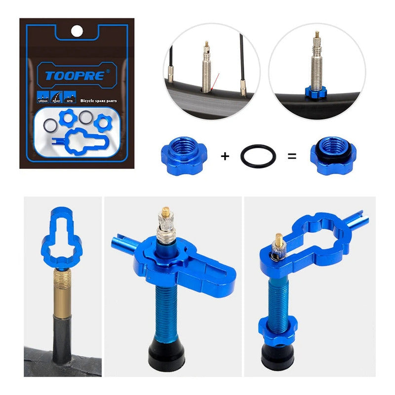 Conversion Valvula Francesa Presta A Llanta Auto Shreader Mi tienda-Repuesto-de-bicicleta