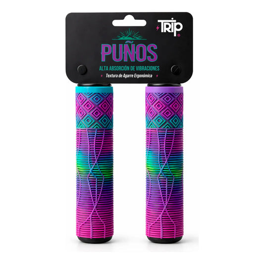 Puños Bicicleta Trip Prisma Comfort Antideslizante Texturado Multicolor