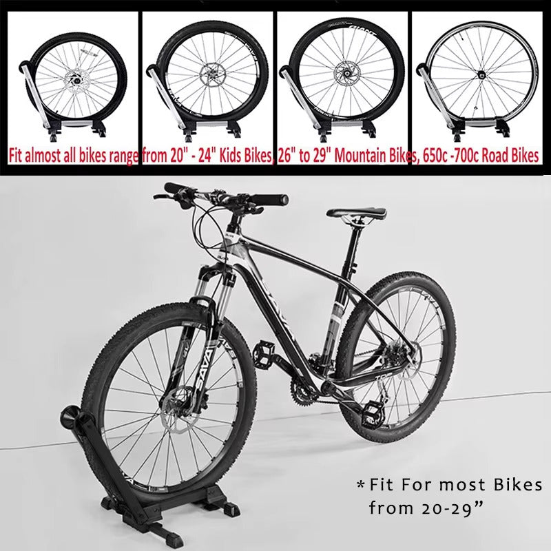 Soporte Parador Estacionamiento Plegable Bicicleta Mtb Ruta Negro