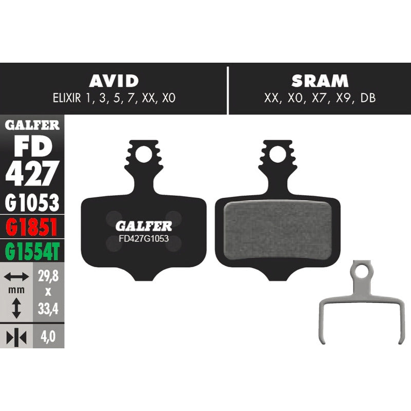 Pastillas Freno Galfer Estandar Avid Sram Sram Db Level Tl Mi tienda-Repuesto-de-bicicleta