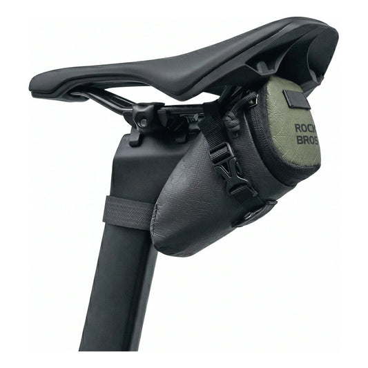 Bolso Para Sillin Bicicleta Impermeable Compacto Rockbros Negro-verde