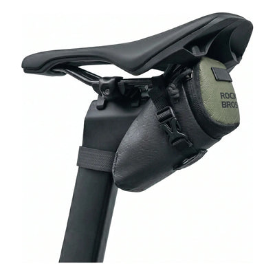 Bolso Para Sillin Bicicleta Impermeable Compacto Rockbros Negro-verde