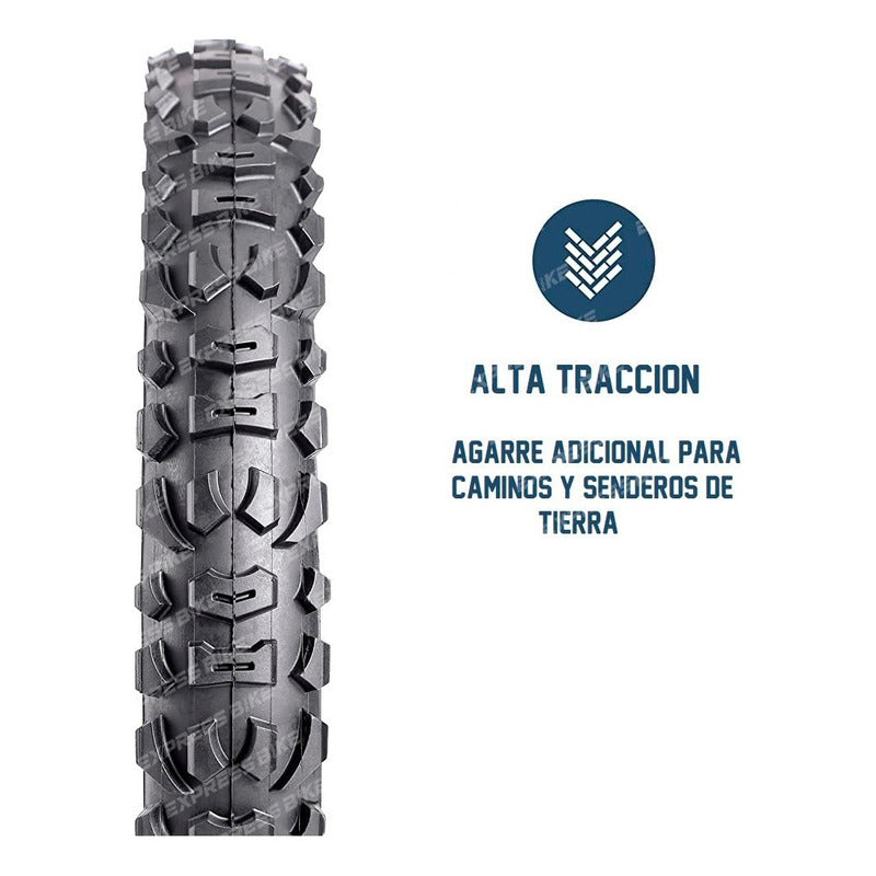 Pack 2 Neumaticos Bicicleta Aro 24 X 2.125 Buffalo Rocky Mtb Negro