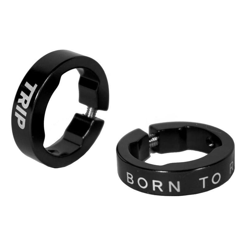 Puños Bicicleta Trip Antideslizante Lock Grips Violet White - Violeta