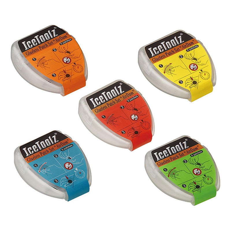 Kit 6 Parches Reparacion Bicicletas Icetoolz Autoadhesivos Mi tienda-Repuesto-de-bicicleta