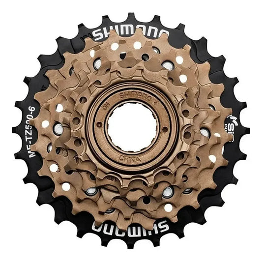 Piñon Shimano Atornillado Mf-tz500 6v 14-28t Original Caja Dorado/negro 14 28
