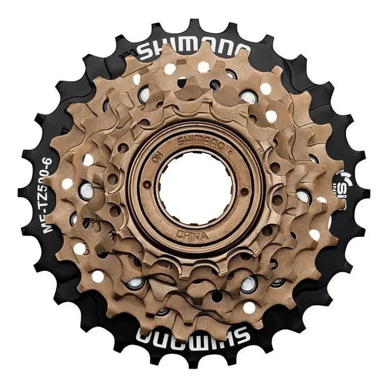 Piñon Shimano Atornillado Mf-tz500 6v 14-28t Original Caja Dorado/negro 14 28