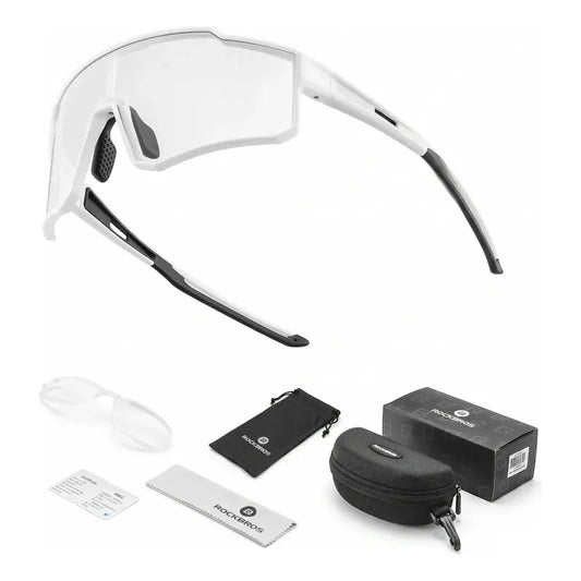 Lentes Fotocromaticos Rockbros Certificados Ciclismo Running Fotocromático Blanco