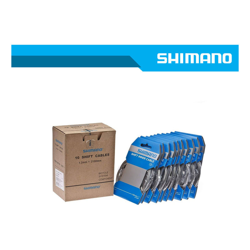 Kit 2 Cable Piola De Cambio Shimano Original Inox 2100x1.2mm Mi tienda-Repuesto-de-bicicleta