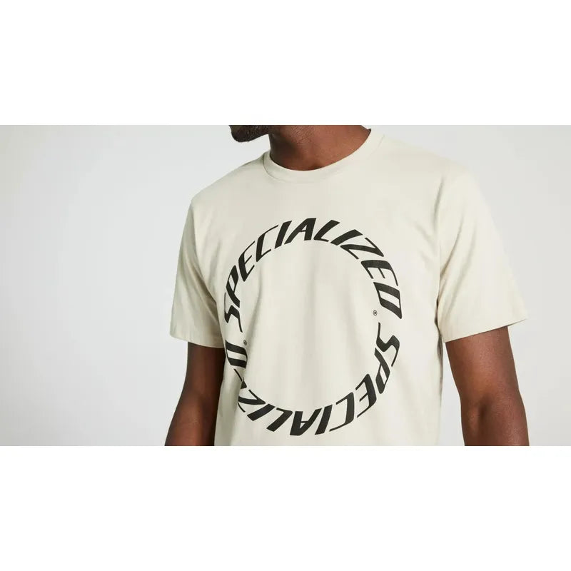 Polera Manga Corta Ciclismo Specialized Twisted Tee Unisex White Mountains L
