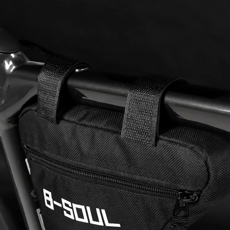 Bolso Triangular Cuadro Bicicleta Ergonomico Mtb Ruta Gravel Negro/azul