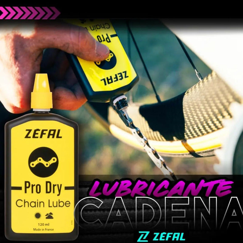 Aceite De Cadena Bicicleta Zefal Dry Clima Seco 120ml Mi tienda-Repuesto-de-bicicleta