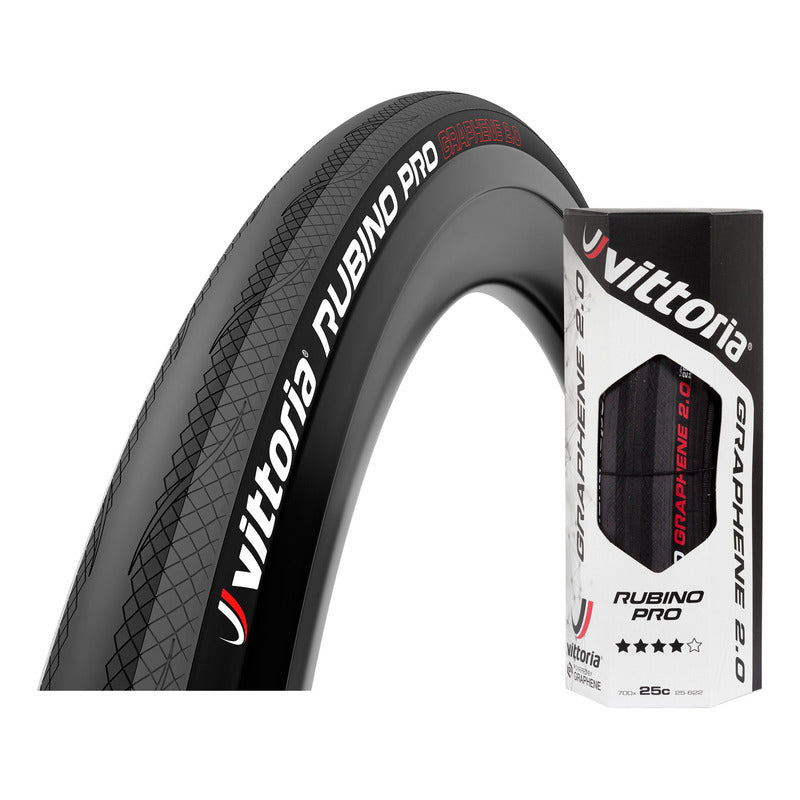 Neumatico Vittoria 700 X 25c Rubino Pro Graphene Kevlar Ruta Mi tienda-Repuesto-de-bicicleta