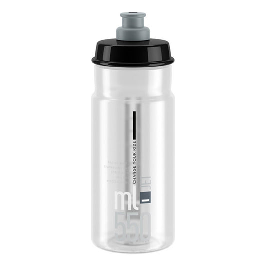 Botella Caramagiola Elite Jet Clear Grey Libre Bpa 550ml Mi tienda-Repuesto-de-bicicleta