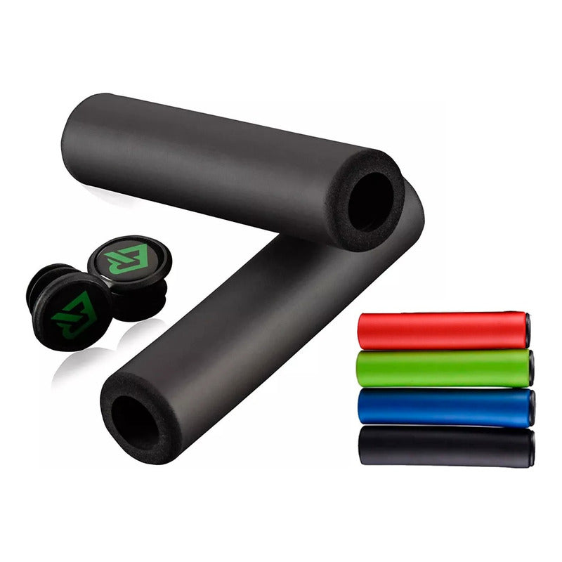 Puños Bicicleta Rockbros Silicona Antideslizante Mtb Colores - Negro