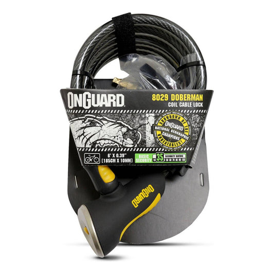 Candado Bicicleta Onguard Doberman 8029 C/llave 185cm X 10mm Mi tienda-Repuesto-de-bicicleta