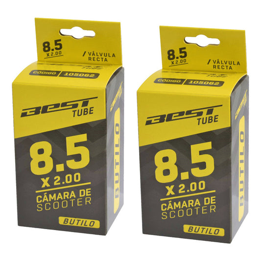 Pack 2 Camaras Scooter Electrico Aro 8.5 X 2.0 Valvula Recta Mi tienda-Repuesto-de-bicicleta