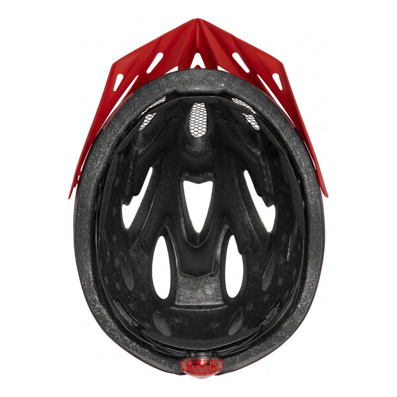 Casco De Bicicleta Certificado Rideland Fungo Mtb Ruta Negro Rojo S/m (54-58cm)