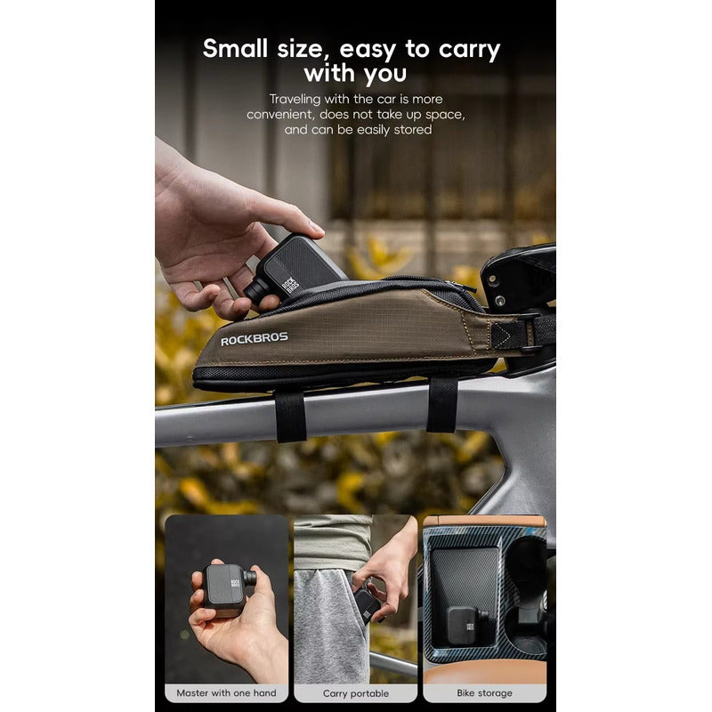 Bombin Compresor Electrico Bicicleta Rockbros 100psi Usb-c - Negro