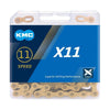 Cadena 11v Kmc X11 Gold Ultra Light 118 Eslabones Mtb Ruta Mi tienda-Repuesto-de-bicicleta