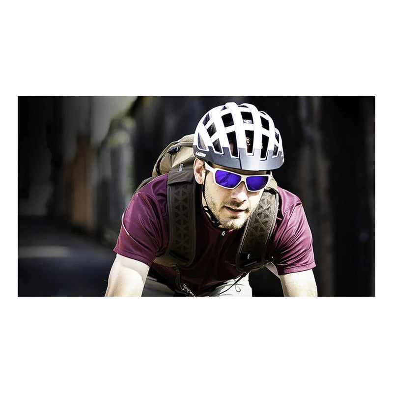 Casco Bicicleta Lazer Dlx Blue Certificado Con Luz Mtb Ruta Mi tienda-Repuesto-de-bicicleta