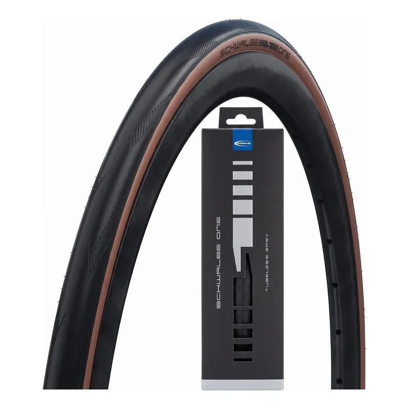 Neumático Schwalbe One Raceguard Tubeless 700 X 28c Bronze Negro -bronce