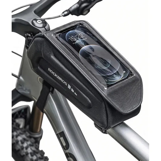 Bolso Frontal Bicicleta Porta Celular Impermeable Rockbros Negro