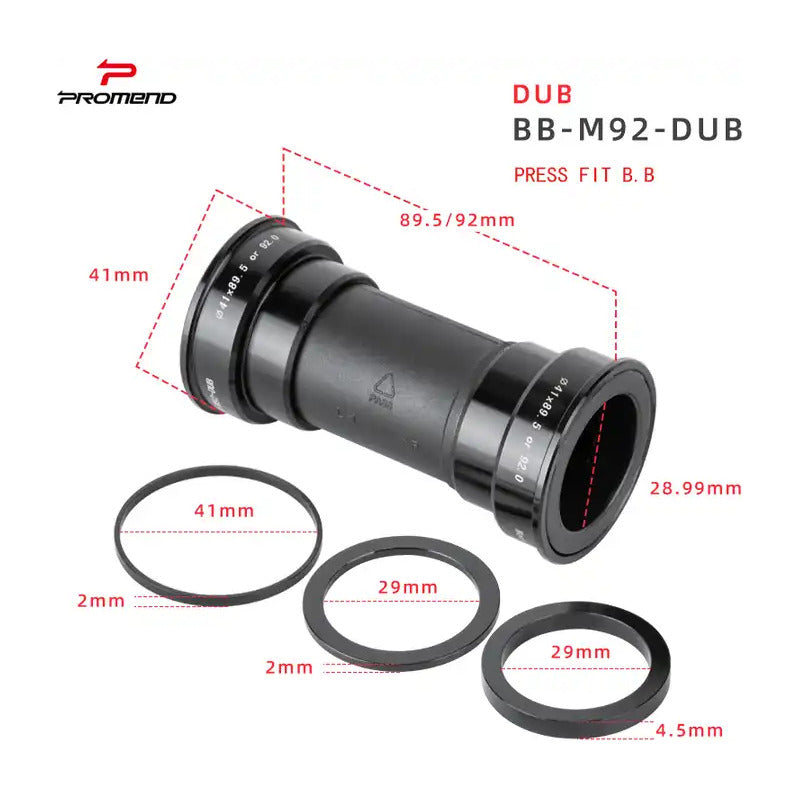 Motor Cubeta Bb92 Pressfit Para Sram Dub 41 X 89.5/92mm Mi tienda-Repuesto-de-bicicleta