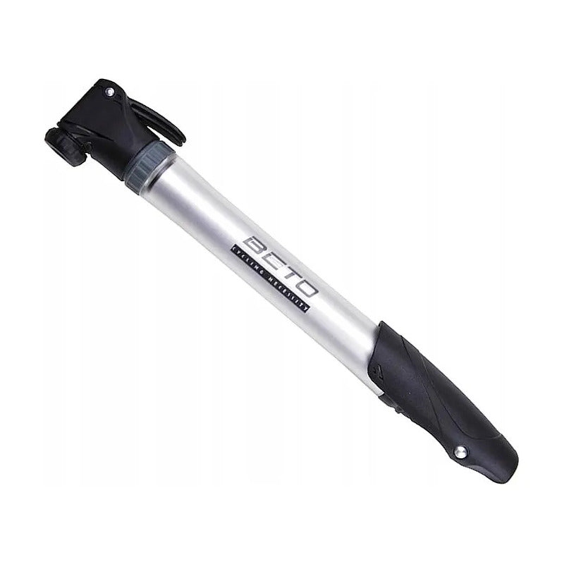 Bombín De Mano Bici Beto Cmp-02 Aluminio 100psi Con Soporte Aluminio - Negro