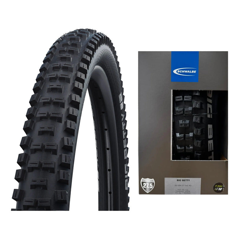Neumatico 27.5x2.40 Schwalbe Bigbetty Dd Raceguard Tubeless Negro