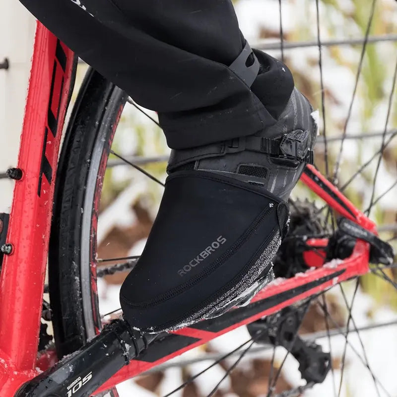 Cubre Zapato Calzado Termico Viento Impermeable Bicicleta Negro L-xl