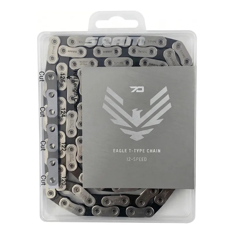 Cadena Sram Eagle 70 T-type Flattop 12v 126 Links Original Gris Oscuro