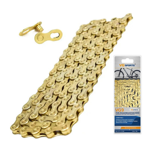 Cadena Vg Sports 9v Gold 116l Mtb/ruta Eslabón Rápido Mi tienda-Repuesto-de-bicicleta