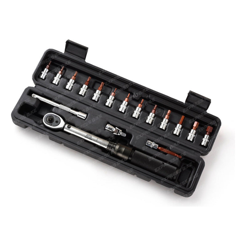 Llave De Torque Profesional 1/4 Pulgada 5 A 30nm - 18 Piezas Mi tienda-Repuesto-de-bicicleta