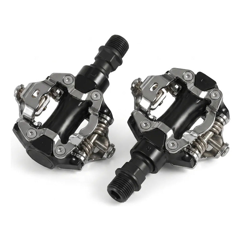 Pedales Bicicleta Mtb Fijacion Anclaje Con Calas Spd Taiwan Negro