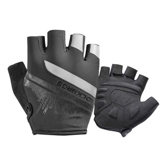 Guantes Bicicleta Rockbros Reflectantes Dedo Corto Ruta Mtb Mi tienda-Repuesto-de-bicicleta