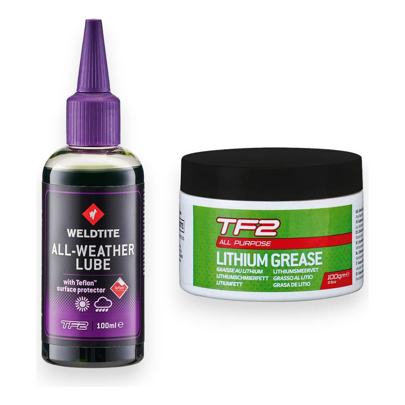 Pack Lubricante De Cadena Teflon Todo Clima Y Grasa Weldtite Mi tienda-Repuesto-de-bicicleta