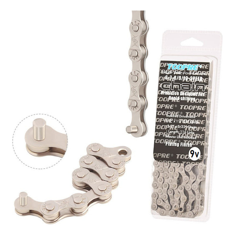 Cadena Bicicleta 9v Velocidades Compatible Shimano Sram Mi tienda-Repuesto-de-bicicleta