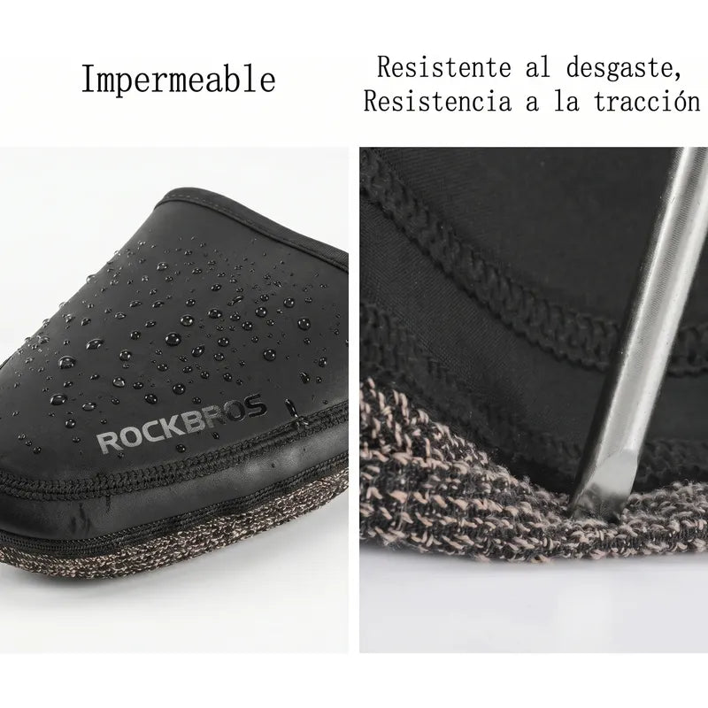 Cubre Zapato Calzado Termico Viento Impermeable Bicicleta Negro S-m