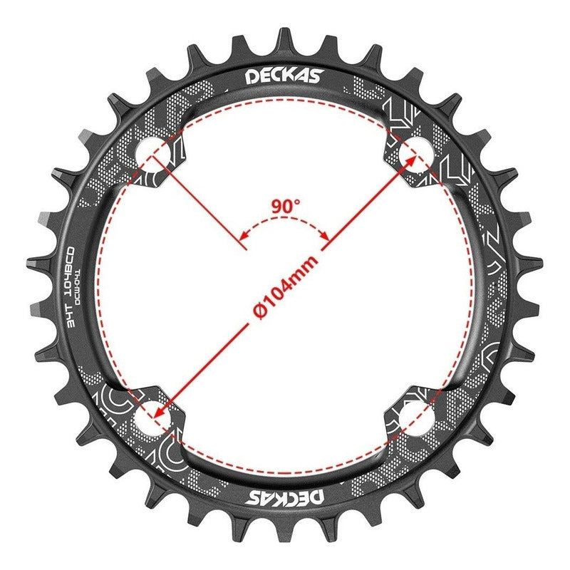 Corona Monoplato Narrow Wide Deckas 34t 104bcd Redonda 8-12v Mi tienda-Repuesto-de-bicicleta