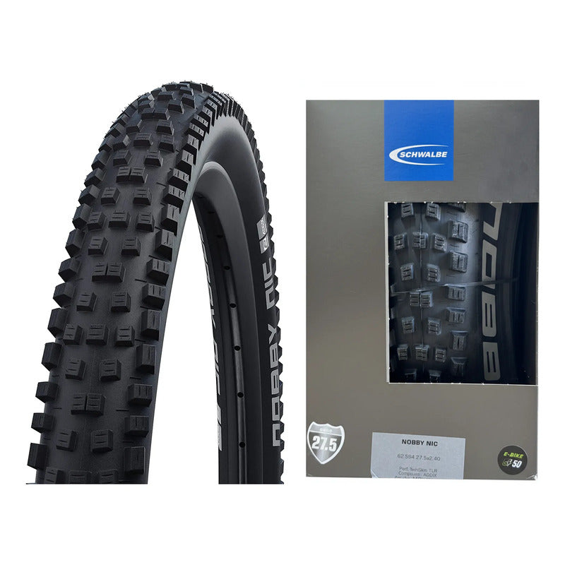 Neumatico Schwalbe Nobby Nic 27.5 X 2.40 Twinskin Tlr Addix Negro